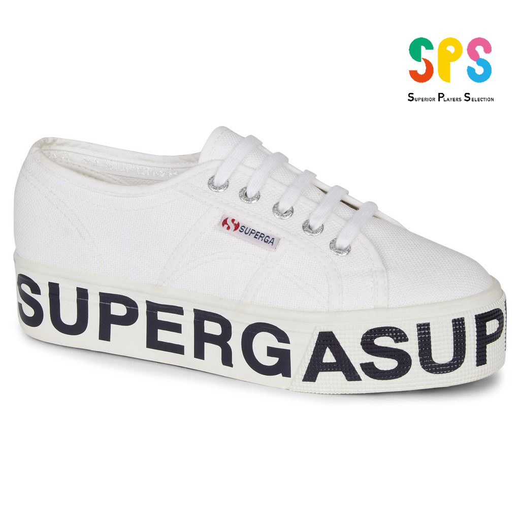 SUPERGA 2790 COTU OUTSLOE LETTERING 白色大字LOGO 4CM厚底款 SP3NFJ80