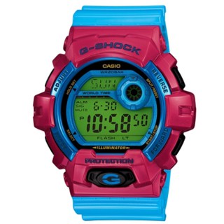 【春麗時間】全新 CASIO G-SHOCK 藍紫炫彩多層次液晶LED數位錶 G-8900SC-4