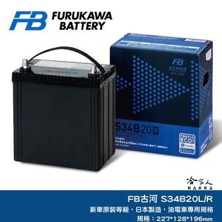 FB 古河 S34B20L 油電車 輔助電池 CT200H PRIUS C S34B20R 排氣孔 34B19L 哈家人