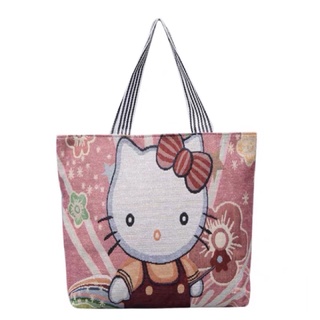 小熊維尼，Hello Kitty 單肩帆布學生包
