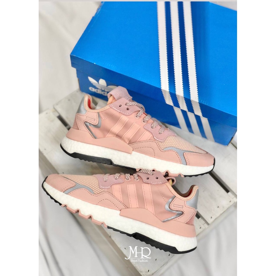 [MR.CH] ADIDAS NITE JOGGER W避震 反光 復古 麂皮 3M 愛迪達 粉 EE5915