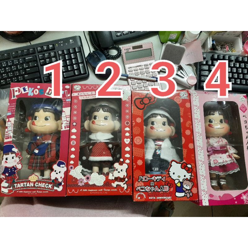 絕版 日版 日本 peko 牛奶妹 不二家 禮盒 人型 人形 英倫 40周年 kitty 櫻花 和服 公仔 娃娃 洋裝