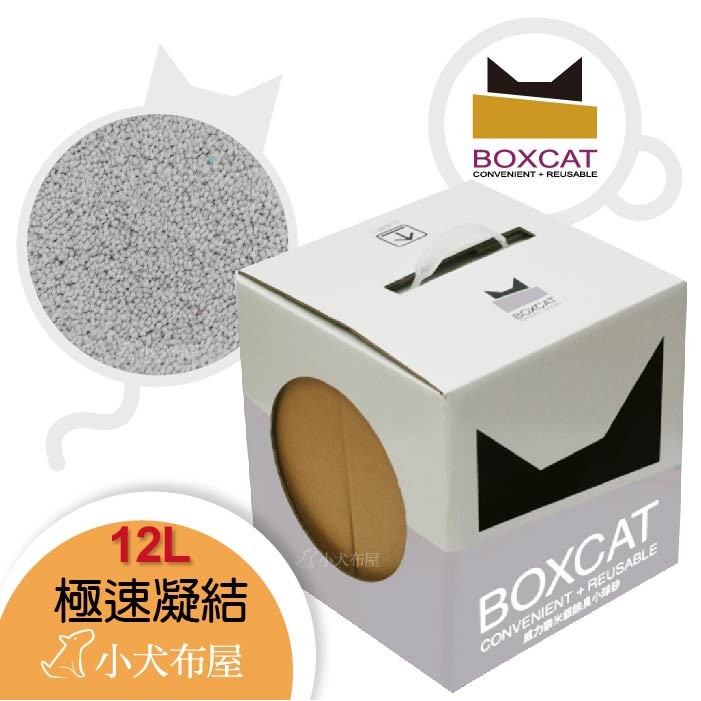 BOXCAT國際貓家盒砂【灰標】極速凝結小球貓砂 12L(10KG) 3秒凝結,多貓家庭最適合
