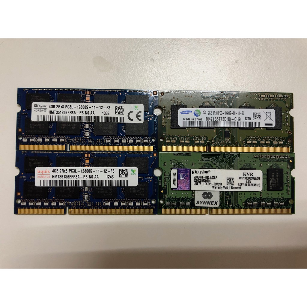DDR3 2G 4G 筆電記憶體 RAM（三星、金士頓、海力士）