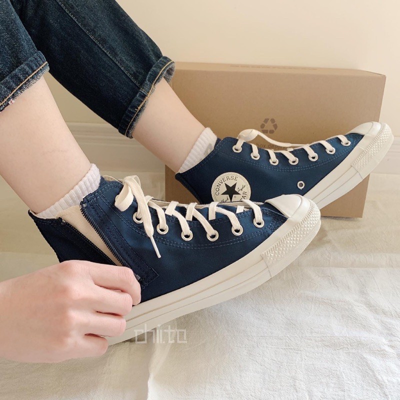 日本購入converse Econyl 拉鍊高筒帆布鞋 蝦皮購物