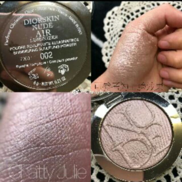 （現貨）迪奧輕透光彩蜜粉餅/打亮餅dior skin nude air luminizer #002 pink glow