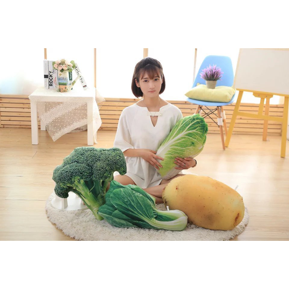 創意 蔬菜抱枕 毛絨玩具 胡蘿蔔 青菜 公仔 靠枕 玩偶 娃娃 生日禮物