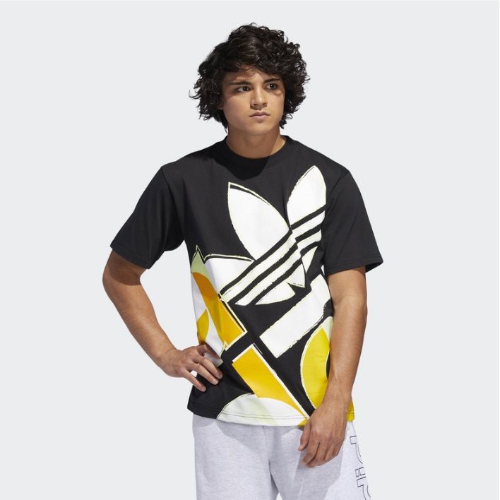 銳辰運動]Adidas ORIGINALS 男裝黑色黑黃三葉草Logo 愛迪達短T 短袖休閒DV3287 | 蝦皮購物