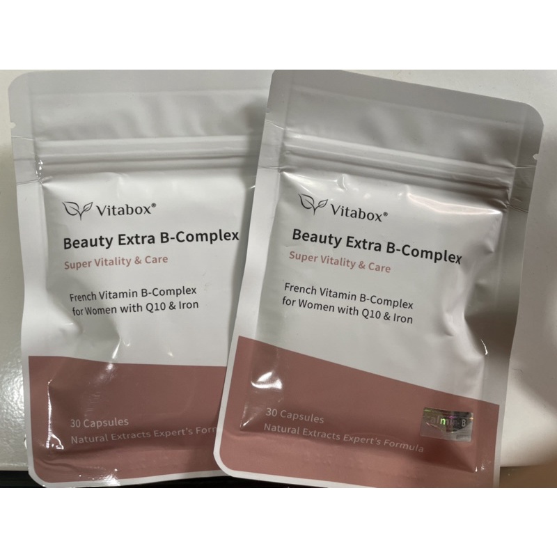 Vitabox-法國萃取女性維他命B群+Q10+專利鐵-全新-2023.7.25到期