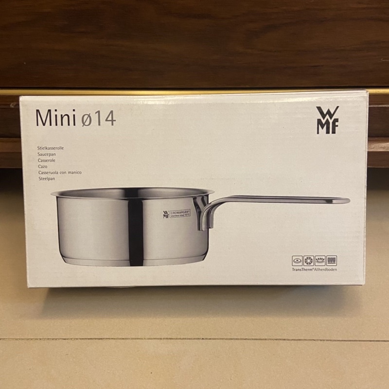 【德國WMF】雙人牌Mini不鏽鋼單手鍋 牛奶鍋 泡麵鍋 個人湯鍋 平底鍋 無蓋 14公分