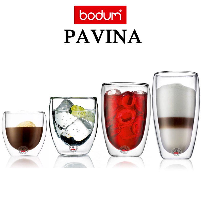 🍃下殺🍃Bodum PAVINA 250ml/350ml/450ml 雙層玻璃杯 一組兩入原廠蛋杯/真空保溫杯 咖啡杯h