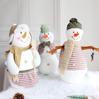 聖誕節裝飾/裝飾/聖誕節聖誕樹裝飾雪人娃娃堆頭三口之家公仔創意擺件大號場景道具