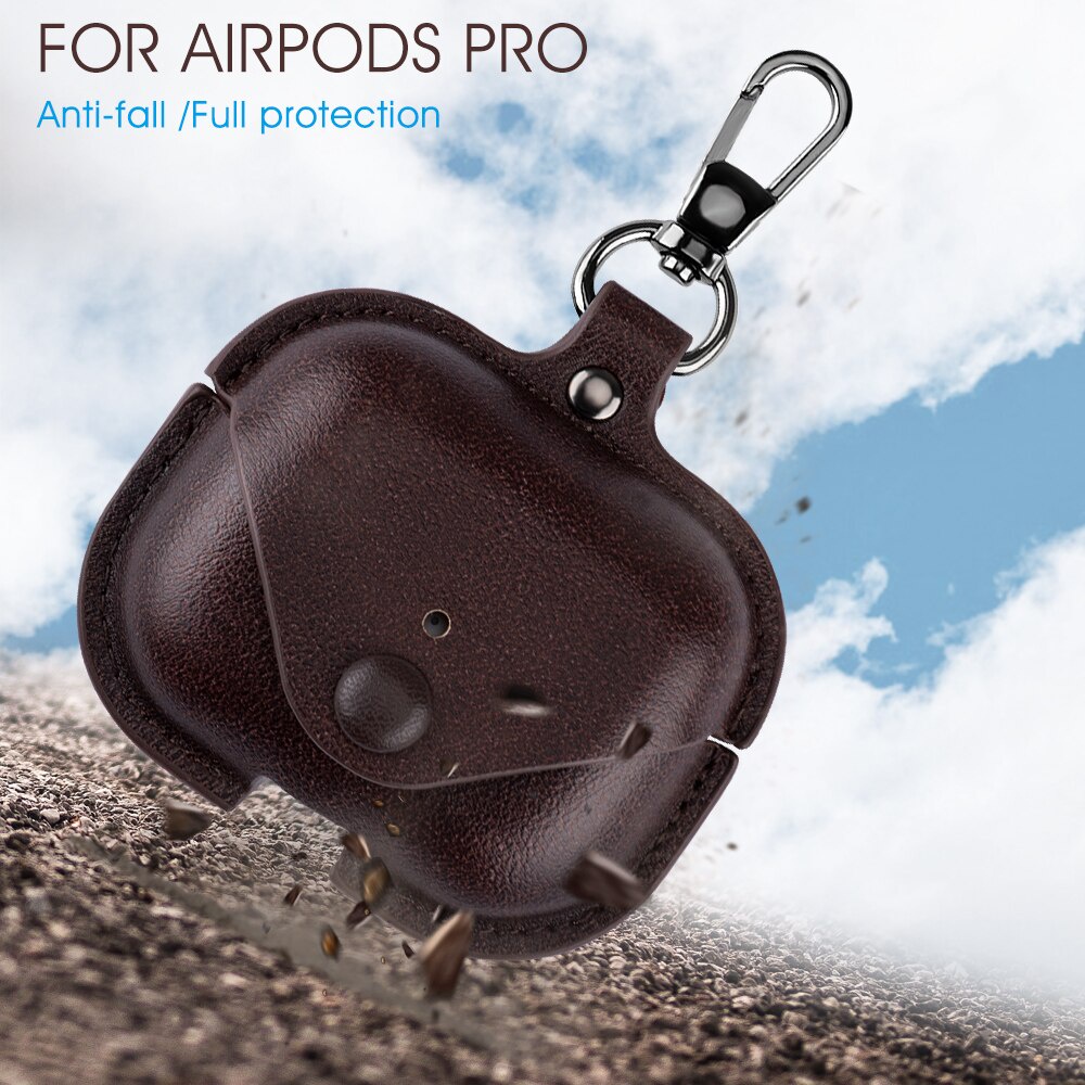Airpods Pro 保護套皮革藍牙無線耳機保護套 Airpods 3 air pods 充電盒正品保護套
