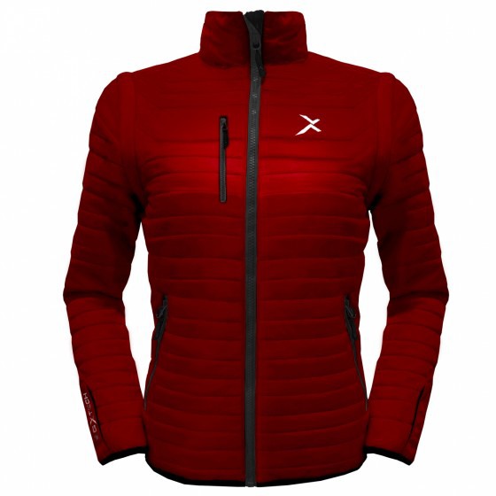 EGXtech《UV-2W》女款變色龍2 IN 1高效保暖外套(紅/黑)