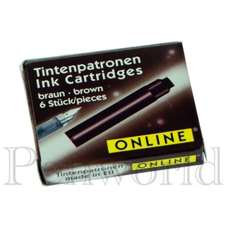 【Penworld】德國製 ONLINE 卡式墨水6入 黑