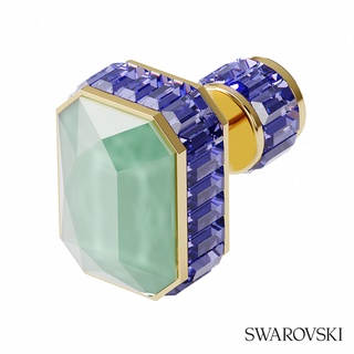 SWAROVSKI 施華洛世奇 ORBITA 淡金色漸層水晶單顆八角形耳環