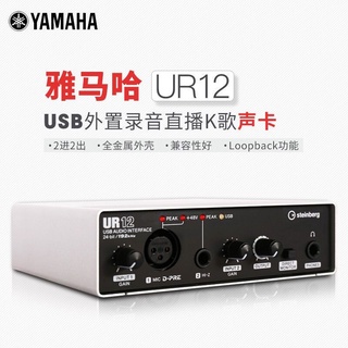 當天出貨 Steinberg/YAMAHA雅馬哈聲卡UR12 B USB外置專業錄音編曲配混音