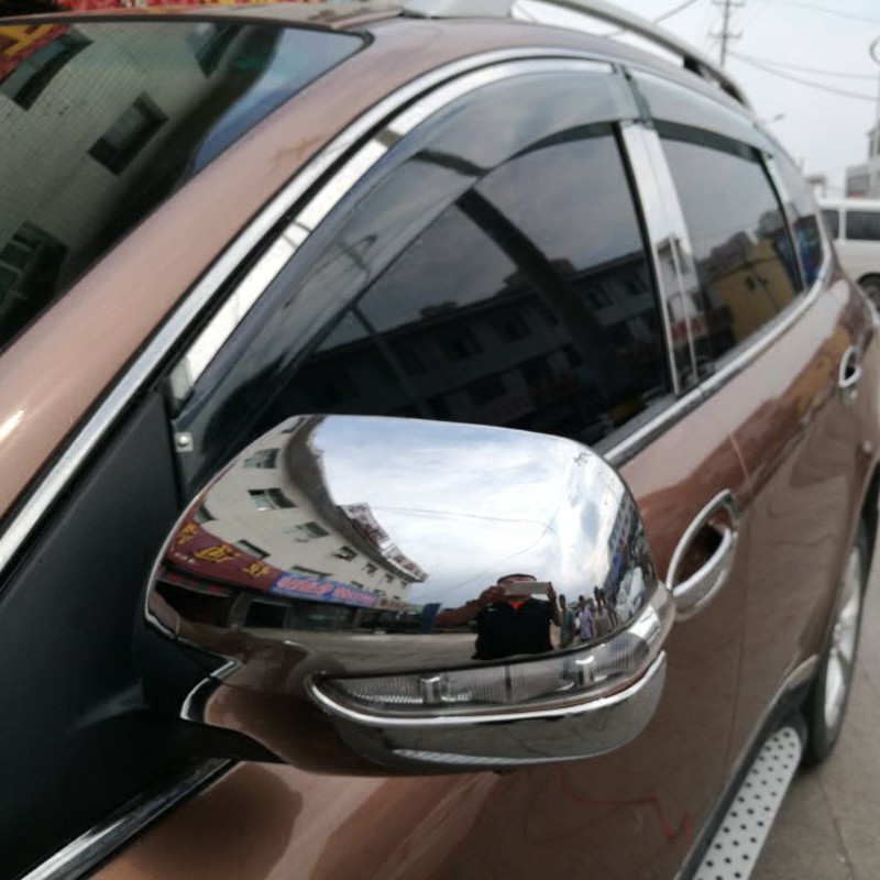 適用於10-14年Luxgen納智捷大7 U7後視鏡蓋裝飾SUV電鍍鉻倒車鏡罩 倒車鏡殼專用改裝