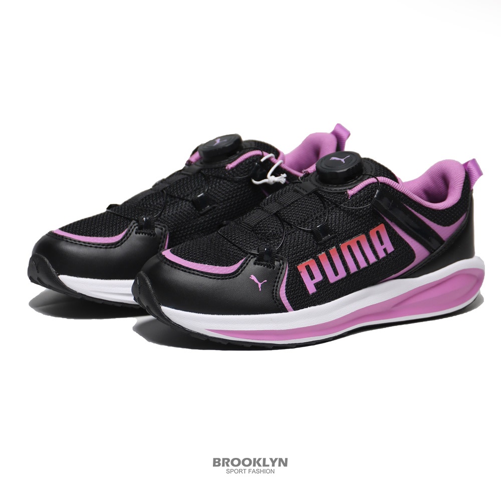 PUMA 童鞋 TWITCH RUNNER DISC PS 黑紫 轉盤 運動鞋 中童 37735803