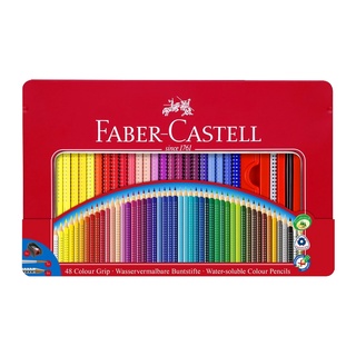 阿筆文具 FABER-CASTELL 輝柏// 握得住好點子水性彩色鉛筆36色/48色 112435/112448 鐵盒