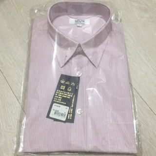 aPure 粉色直條長袖襯衫