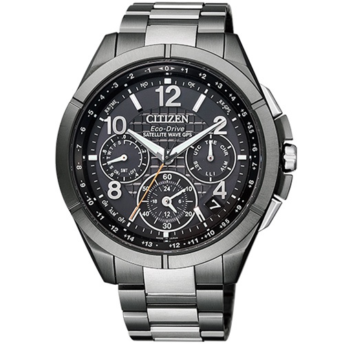 CITIZEN 星辰錶 限量光動能GPS衛星對時腕錶 黑色鈦金屬 43.5mm CC9075-52E 原廠公司貨保固二年