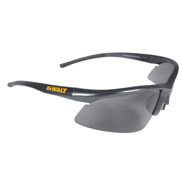 DEWALT 得偉  安全眼鏡 防護眼鏡 護目鏡-黑框 - 黑鏡面安全鏡片 時尚安全眼鏡