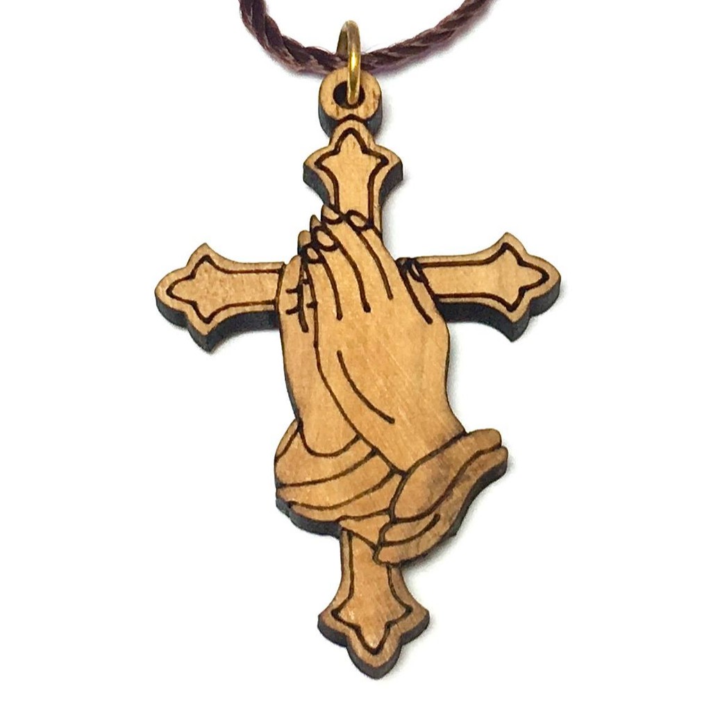 天主教聖物 以色列進口 十字架 橄欖木 項鍊 掛飾 13-32