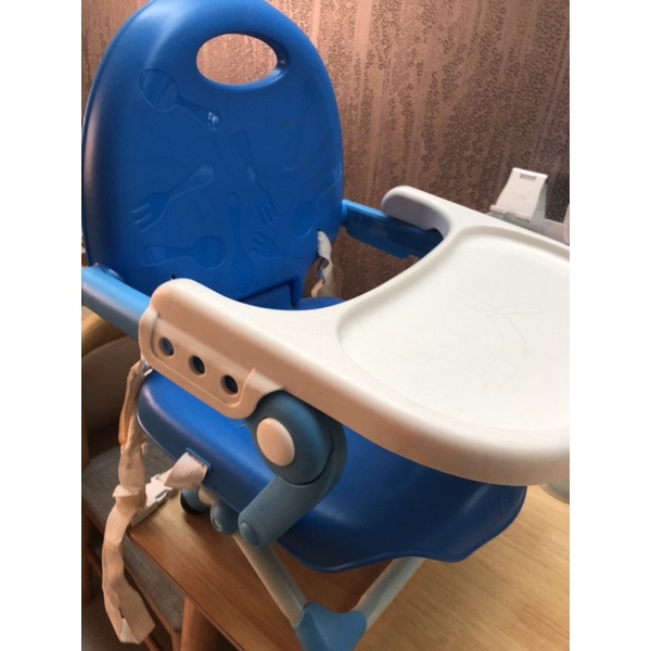 Chicco兒童攜帶式餐椅（二手藍色）