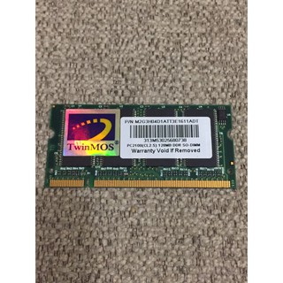 筆記型電腦 記憶體 TwinMOS DDR SD-DIMM PC2100 200 pin 128MB