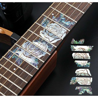 【好聲音樂器】貝殼指板貼 吉他 指板貼紙 裝飾面板 護板貼花 貝殼材質 藍色玫瑰