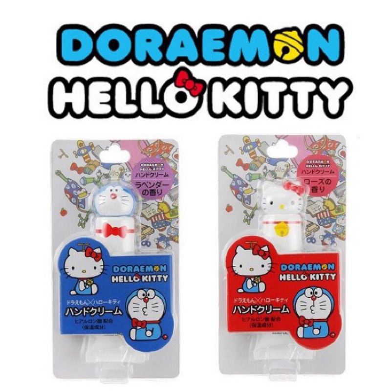 現貨㊣日本三麗鷗 Doraemon x Hello kitty 聯名大頭造型護手霜