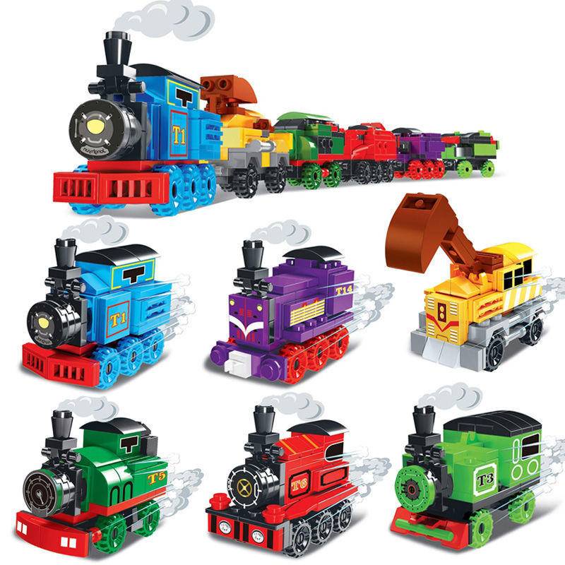 扭蛋積木 火車積木 扭蛋火車積木 積木玩具 扭蛋玩具 火車玩具 小顆粒積木 益智拼裝 奇趣扭蛋 男孩拼插積木玩具