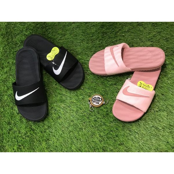 龜字標記Nike Kawa Slide 女鞋 黑白 大勾 粉色 拖鞋 819352-001 AJ2503-601 防水拖