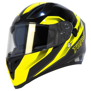 【極度風速】TORC T15 雙鏡片全罩式安全帽 EDGE 亮光黃黑 進口帽 DOT ECE T-15