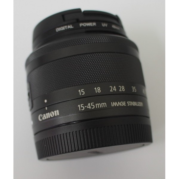 [崴勝3C] 二手 公司貨 加送保護鏡 Canon EF-M 15-45mm F3.5-6.3 STM IS