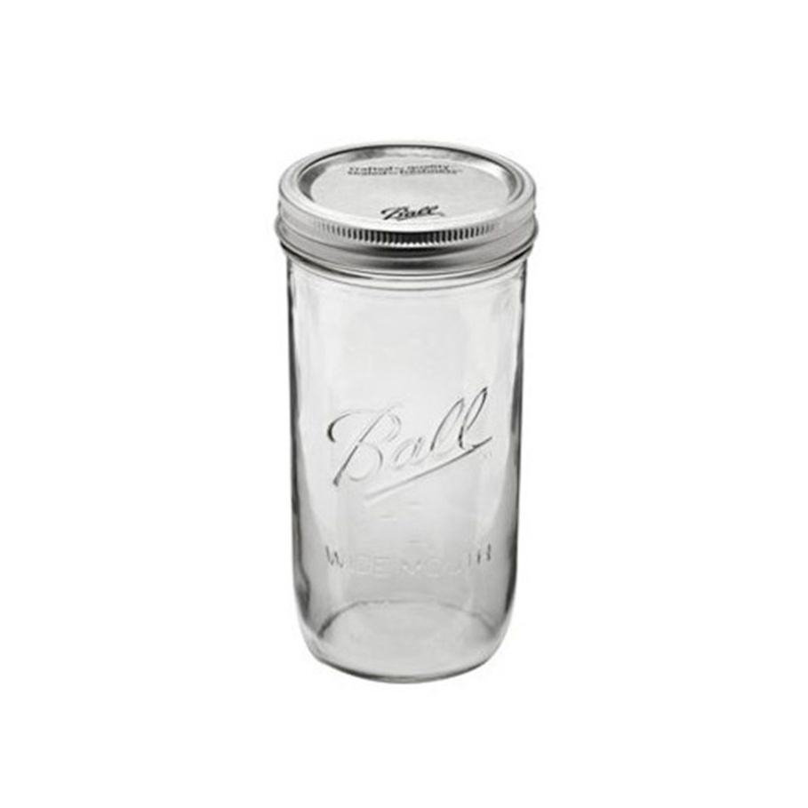 【美國Ball梅森罐】 24oz寬口罐(720ml)《拾光玻璃》玻璃罐 密封罐 保鮮罐 儲物罐 果醬罐