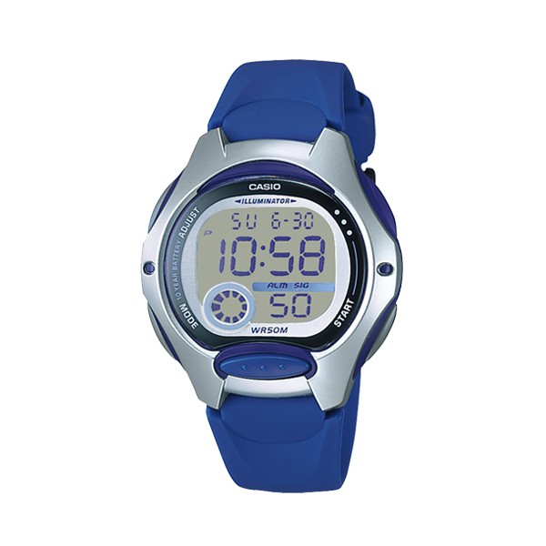 CASIO  LW-200-2A 藍色 10年電力 數字型兒童電子錶 樹脂錶帶 原廠正品