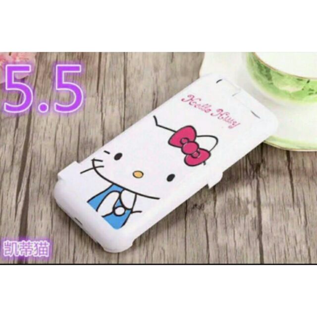 I phone 6plus 背夾式行動電源/米奇/kitty/美國隊長/大白