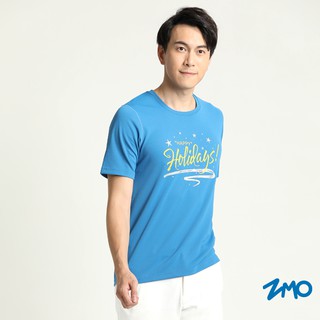 【ZMO】男木醣醇 涼感 短袖衫-土耳其藍