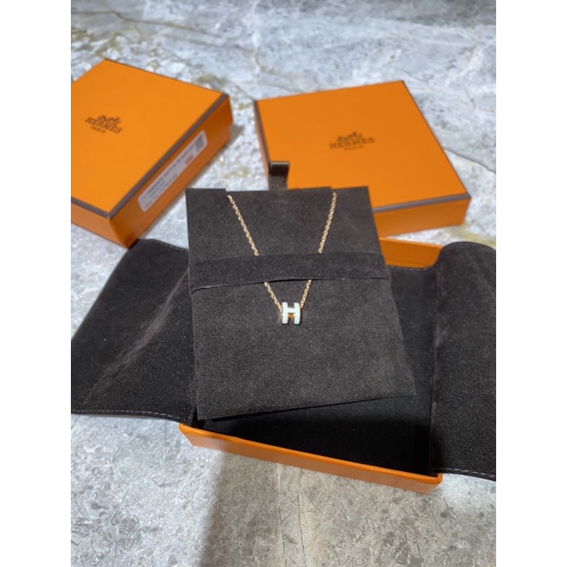 售出 Hermes Mini Pop 項鍊白玫瑰金 蝦皮購物