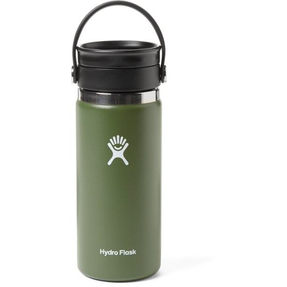【Hydro Flask】寬口 16oz 473ml 橄欖綠 美國【旋轉咖啡蓋】不鏽鋼保溫保冰瓶保冷保溫瓶不含雙酚A
