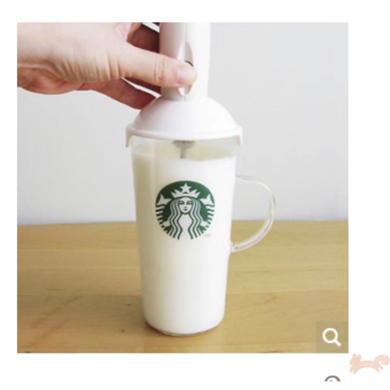 松鼠🐿️日常 日本限定 熱賣‼️星巴克 手打奶泡機 奶泡杯組 打奶泡器 +玻璃杯組 奶泡機