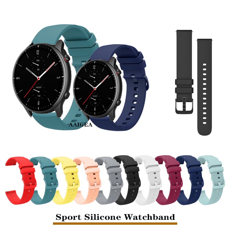 柔軟矽膠錶帶適用於 華米Amazfit GTR mini 42mm 47mm 2e GTR2 GTR3 Pro GTR4