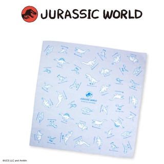 【日本製】美國Jurassic World 侏羅紀世界 恐龍造型圖案多用途四方巾 造型領巾 裝飾掛巾 桌巾 小恐龍手帕