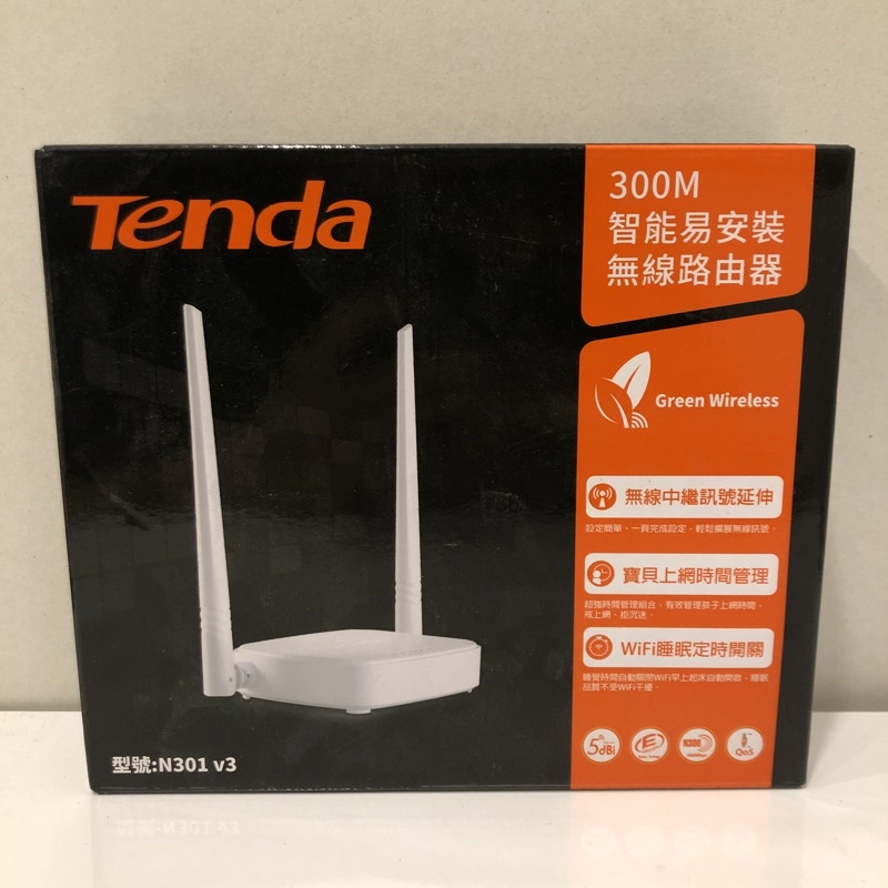 Tenda 300M智能易安裝無線路由器 N301 v3