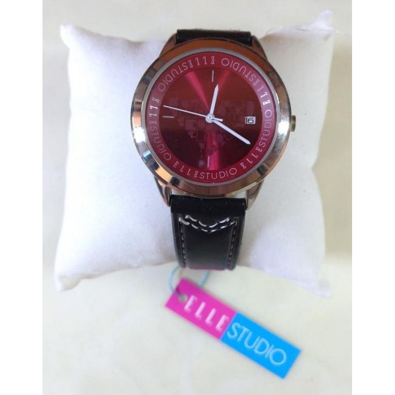 @【ATek購物網】ELLE STUDIO 日期錶  intel 紀念手錶