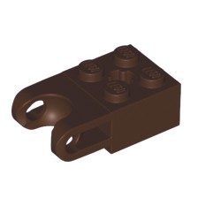 LEGO 樂高 零件 深棕色/深褐色 2x2 單側帶球座 關節 十字孔 接頭 92013 6046942 科技/動力