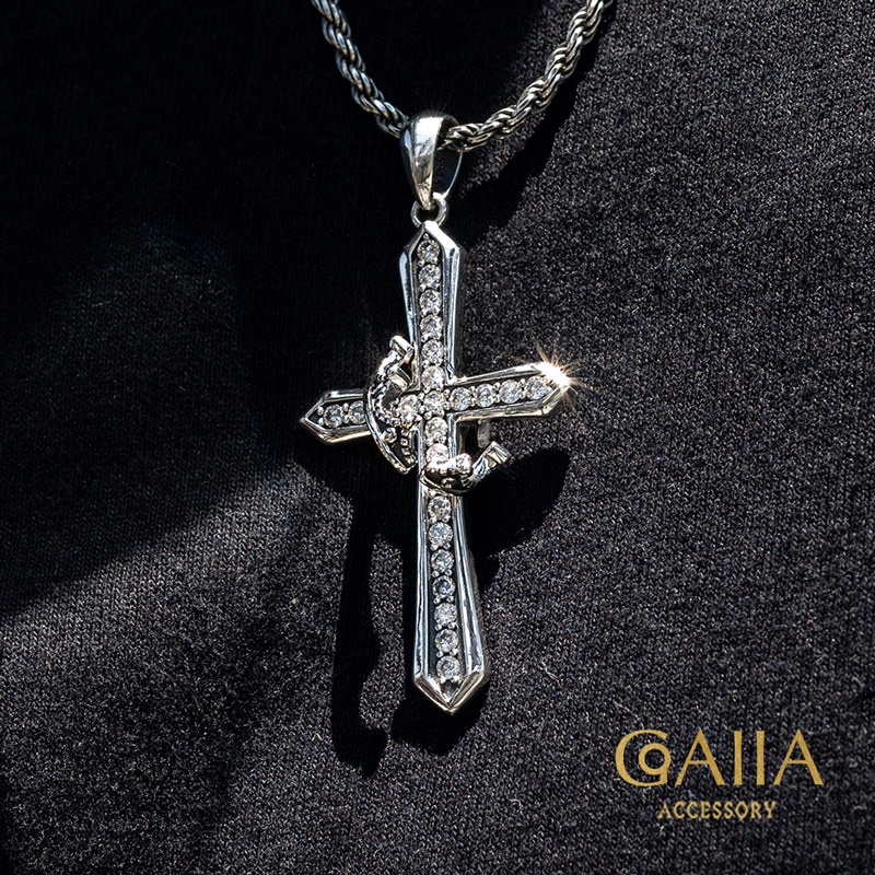 GAIIA S925純銀吊墜。十字架。閃耀的后冠 | AL