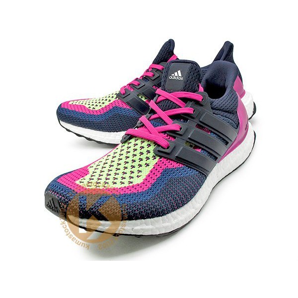 男生尺寸 adidas ULTRA BOOST W PINK NIGHT NAVY 女鞋 深藍桃紅 彩虹 AF5143